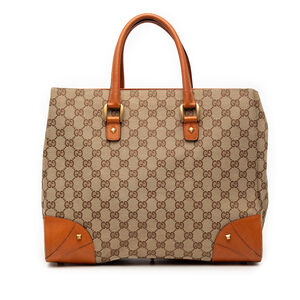 Pre-Loved Gucci GG Canvas Nailhead Handbag